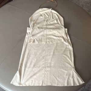 Max Studio Faux Suede Skirt & HalterTop Set in Beige. Size Small.